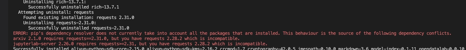 pip error